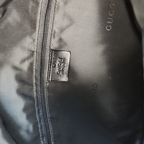 Gucci Bamboo Black Nylon Small Tote with Leather Trim - Picture 8 of 11